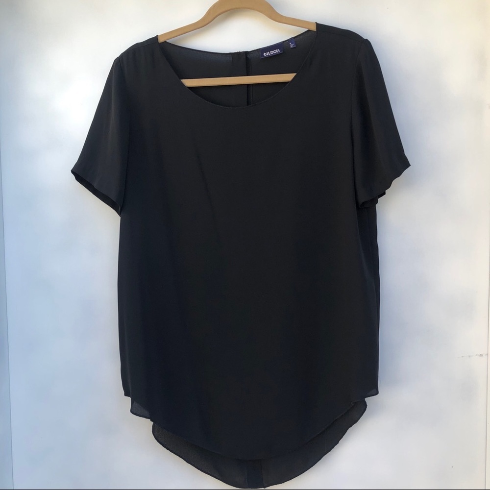 Tildon Black Blouse Size M